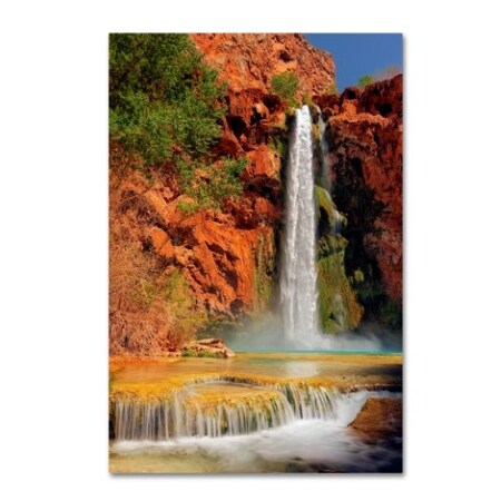 Trademark Fine Art Mike Jones Photo 'Mooney Falls' Canvas Art, 22x32 ALI17916-C2232GG
